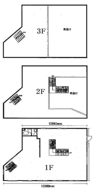 金森倉庫ビル1-3F 間取り図