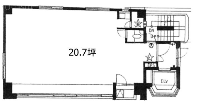 YU-WAビル8F 間取り図