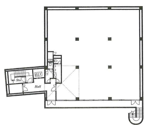 綿工連西麻布ビル1F 間取り図