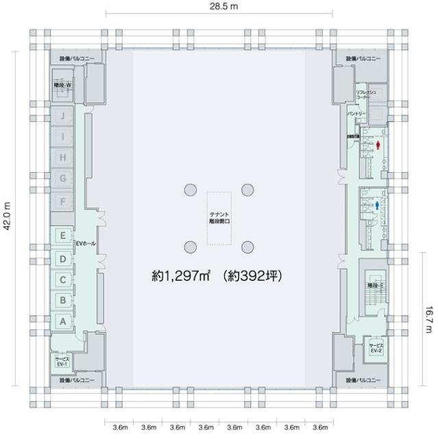 赤坂Kタワー6F 間取り図