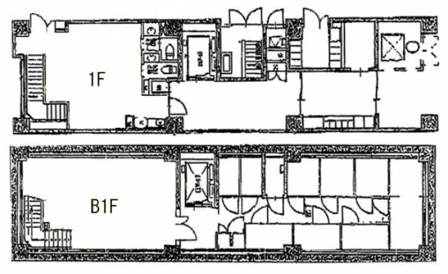 茅場町レジデンス壱番館ビルB1F～1F 間取り図