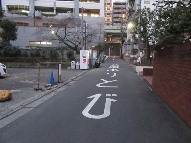 麻布中央マンション ビル前面道路