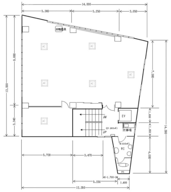 赤坂BⅠビル8F 間取り図