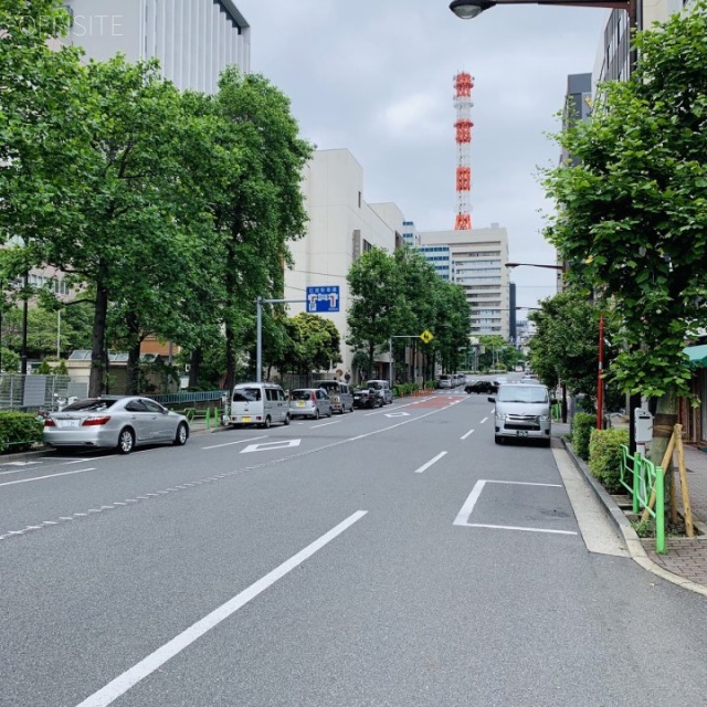 築地安田第2ビル ビル前面道路