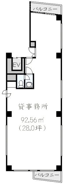 鴨志田ビル6F 間取り図