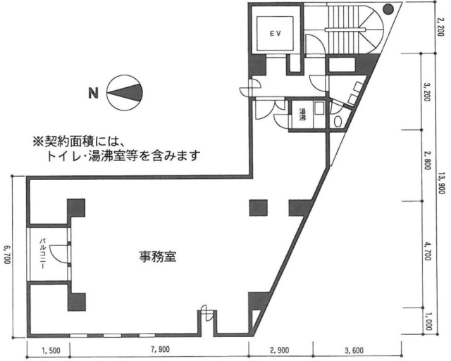 近甚ビル1F 間取り図