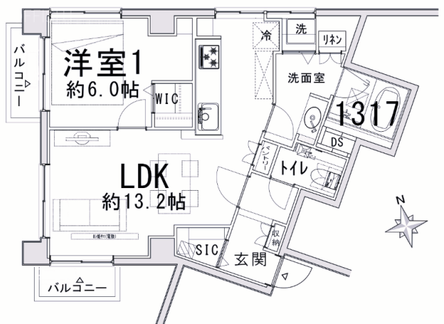 第2エビスハイツ101 間取り図