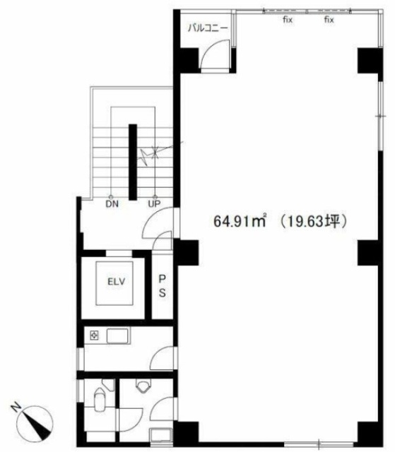 柏木片桐屋ビルB1F 間取り図