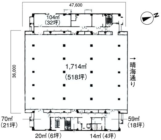 晴海パーク新館ビルB1F 間取り図