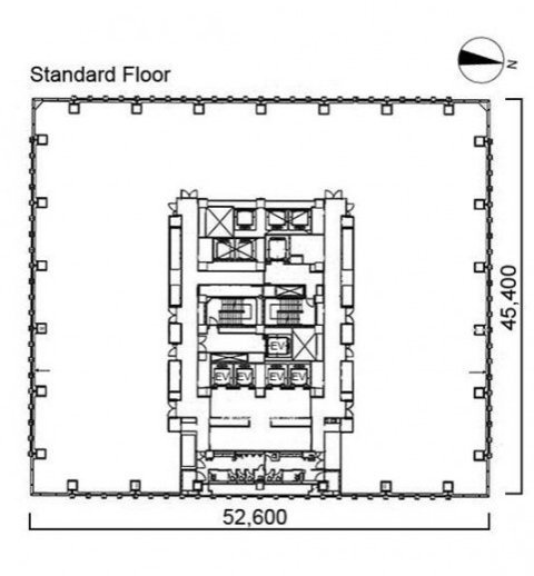 グランフロント大阪 タワーCビル15F 間取り図