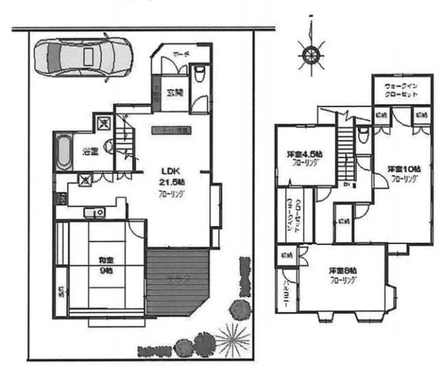 等々力七丁目賃家ビル1F～2F 間取り図