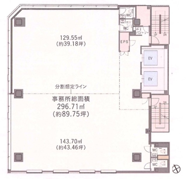 T-PLUS八丁堀8F 間取り図