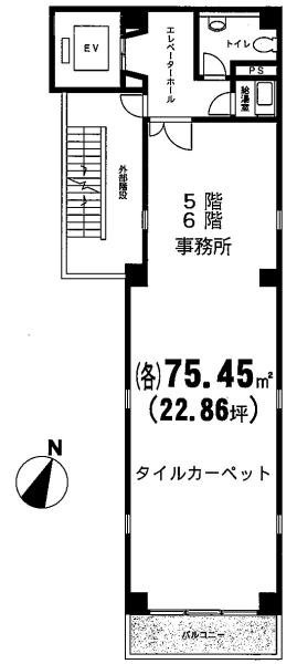 日本橋ケーエスビル7F 間取り図