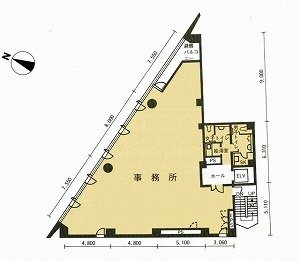 イマスオフィス早稲田5F 間取り図