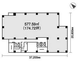 関内トーセイビルⅡ601B 間取り図