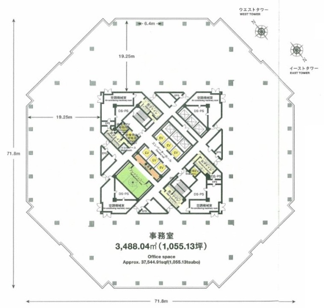 ゲートシティ大崎ウエストタワー1008 間取り図