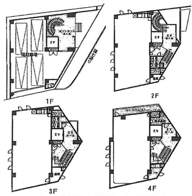 世田谷区大原二丁目ビル1-4F 間取り図