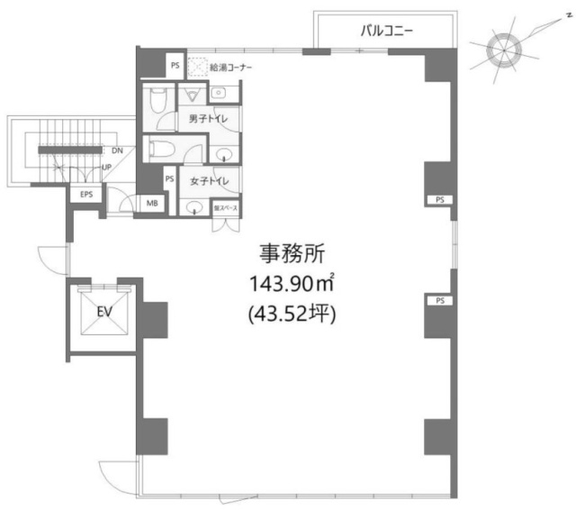 雷門長谷川ビル5F 間取り図