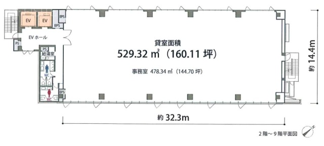 JRE銀座一丁目イーストビル4F 間取り図