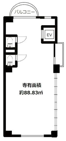 神楽坂グリーンランドビル5F 間取り図