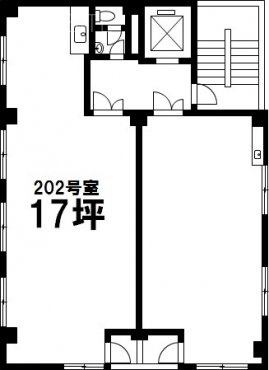 ロイヤルプラザ新富ビル202 間取り図