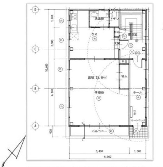 ガイア向島ビル1F 間取り図