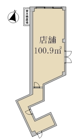 深沢ハウス 店舗棟ビル1F 間取り図