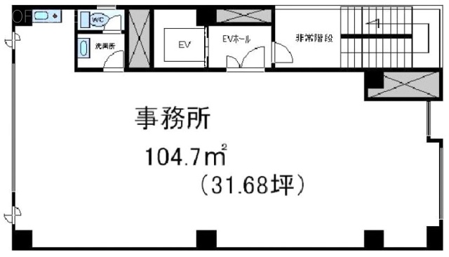 門前仲町1丁目ビル4F 間取り図