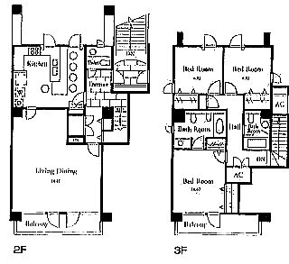 ラフィーネ代々木Cビル1F 間取り図