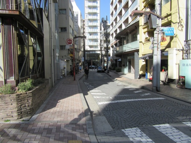 グリーンコート麻布十番ビル ビル前面道路