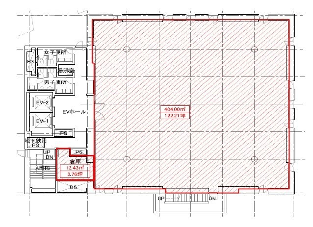 ミレーネ神保町ビル5F 間取り図