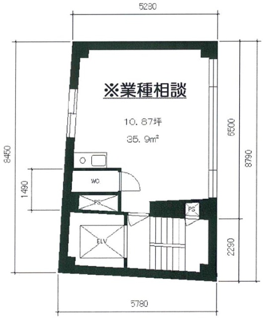 白石ビル4F 間取り図