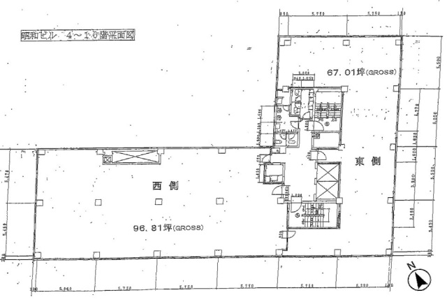 昭和ビルB1.1F 間取り図