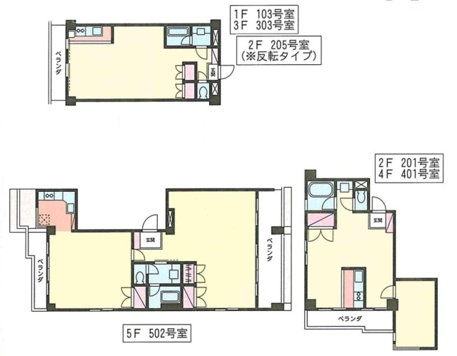バルビゾン71ビル205 間取り図