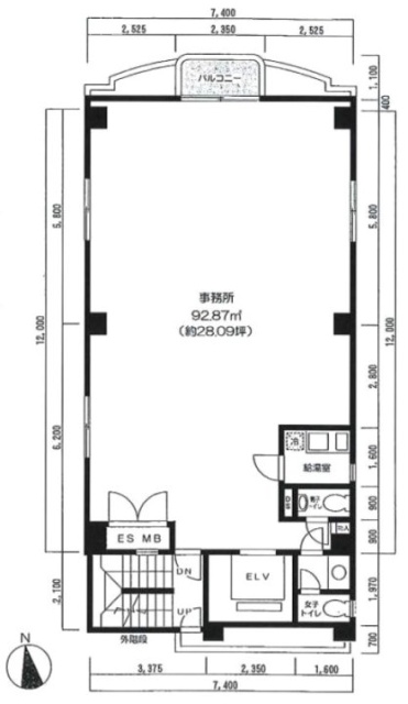 オフィスベルメイトビル2F 間取り図