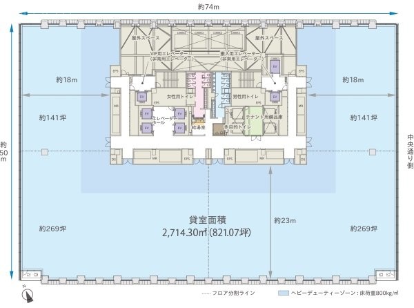 京橋エドグラン8F 間取り図