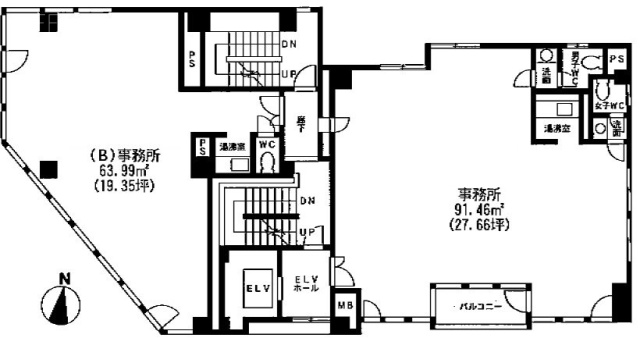 ワンライトビル3F 間取り図