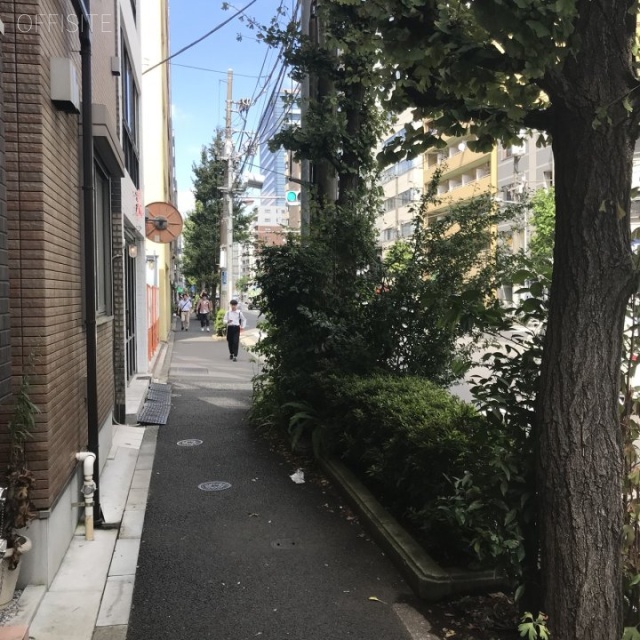 スワンレイク神田和泉町　ビル前面道路