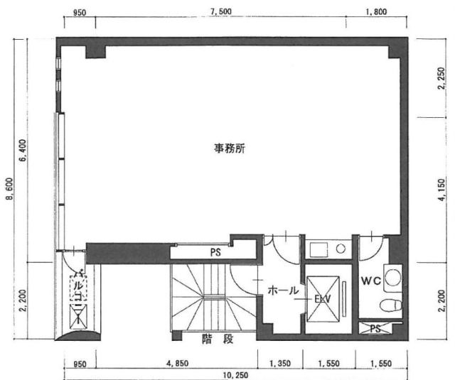 ツイントラスⅡビル6F 間取り図