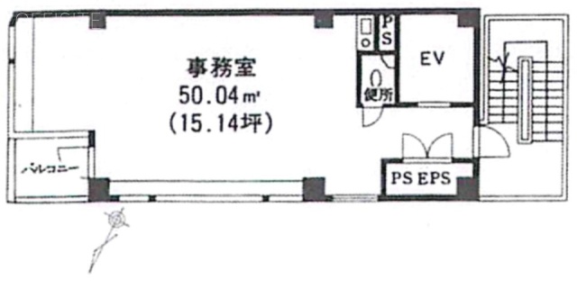 河内ビル6F 間取り図