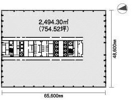 セレスティン芝三井ビル1301B 間取り図