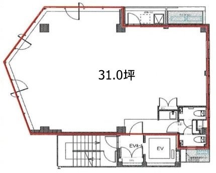 恵比寿ヴェルソービル5F 間取り図