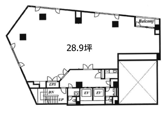 新横浜メグロビルB 間取り図