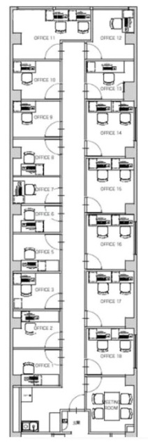 青柳ビル(ハローオフィス銀座)614 間取り図