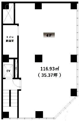 西山興業東銀座ビル4F 間取り図