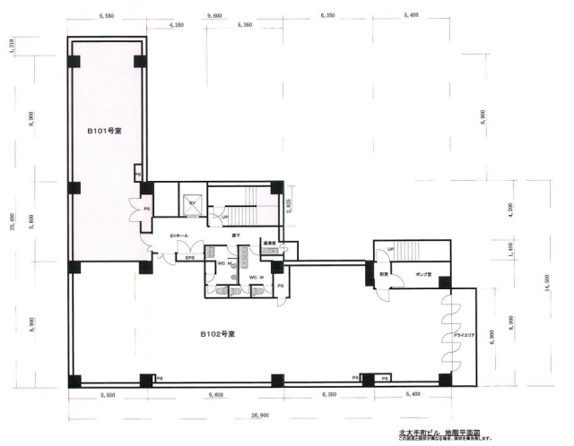 北大手町ビルB1F 間取り図