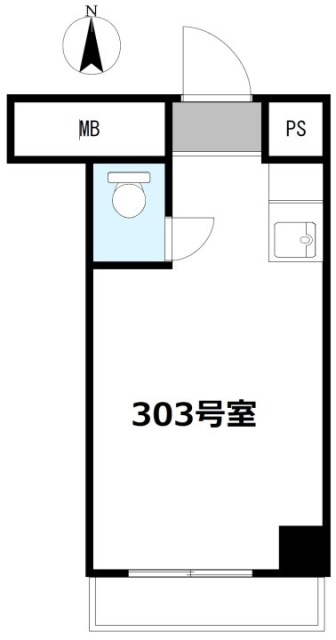 ニュー竹宝ビル303 間取り図