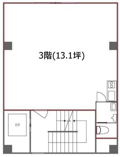 河西ビル3F 間取り図