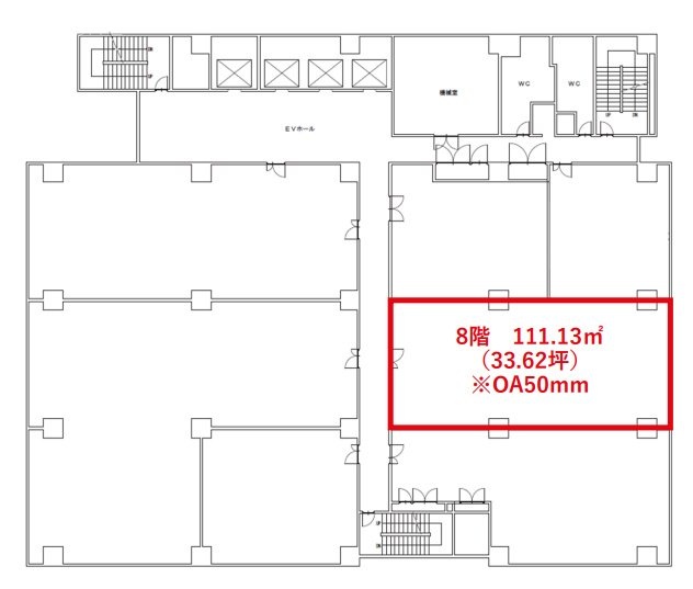 東日本不動産仙台ファーストビル8F 間取り図