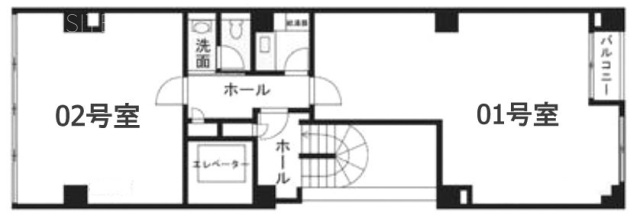 御苑イキビル302 間取り図